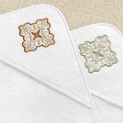 Фото товара "Махровый крестильный уголок "Яблочный и медовый Спас"" при наведении