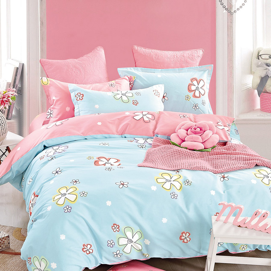 "Цветочек" 1,5 спальный комплект постельного белья фото 1