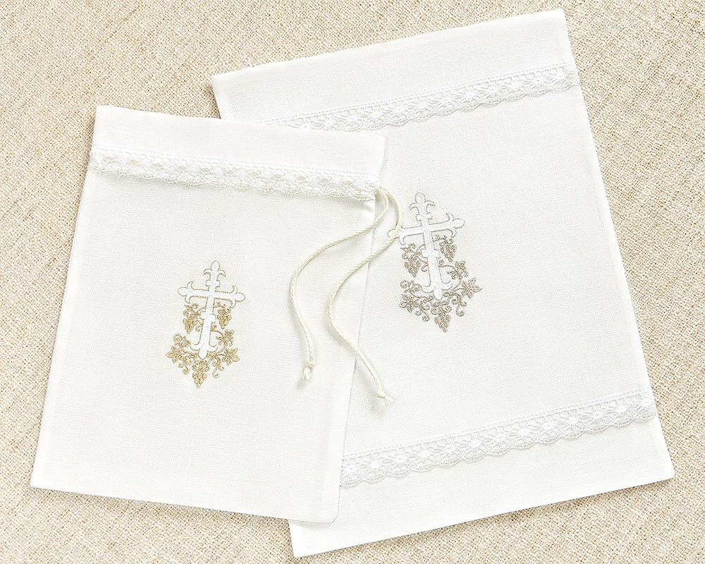 Мешочек для крестильных принадлежностей "Крест с лозой" фото 1