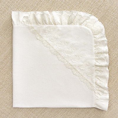 Крыжма с уголком для крещения девочки "Анастасия" - миниатюра фотографии товара в каталоге ЛиноБамбино