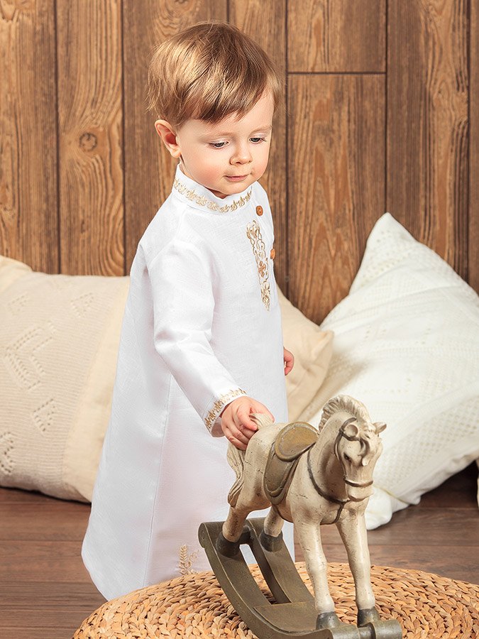 Крестильная косоворотка "Михаил" для мальчика фото 3