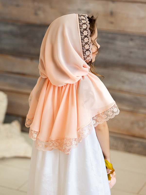 Фото товара "Детская накидка для храма "Кристина"" из магазина ЛиноБамбино