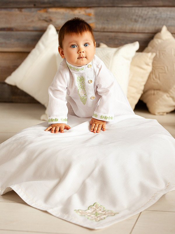 Фото товара "Крестильный комплект "Елисей" для мальчика с пеленкой" при наведении