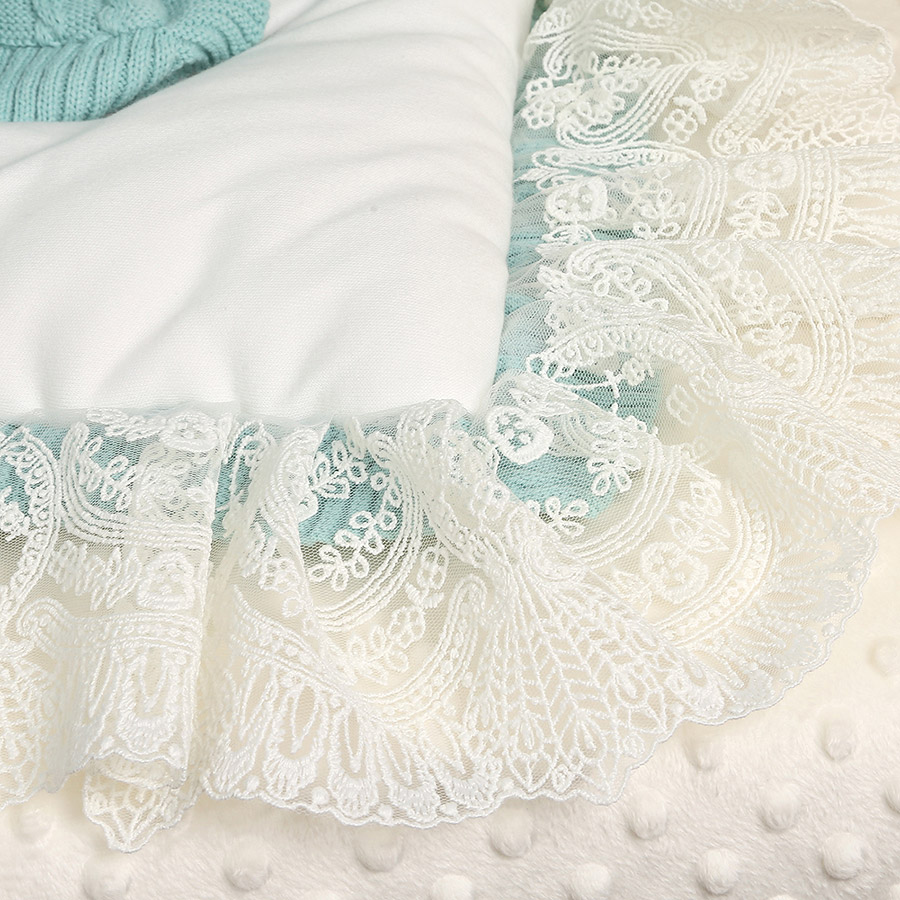 Вязаный комплект на выписку "Жемчуг" тиффани фото 5