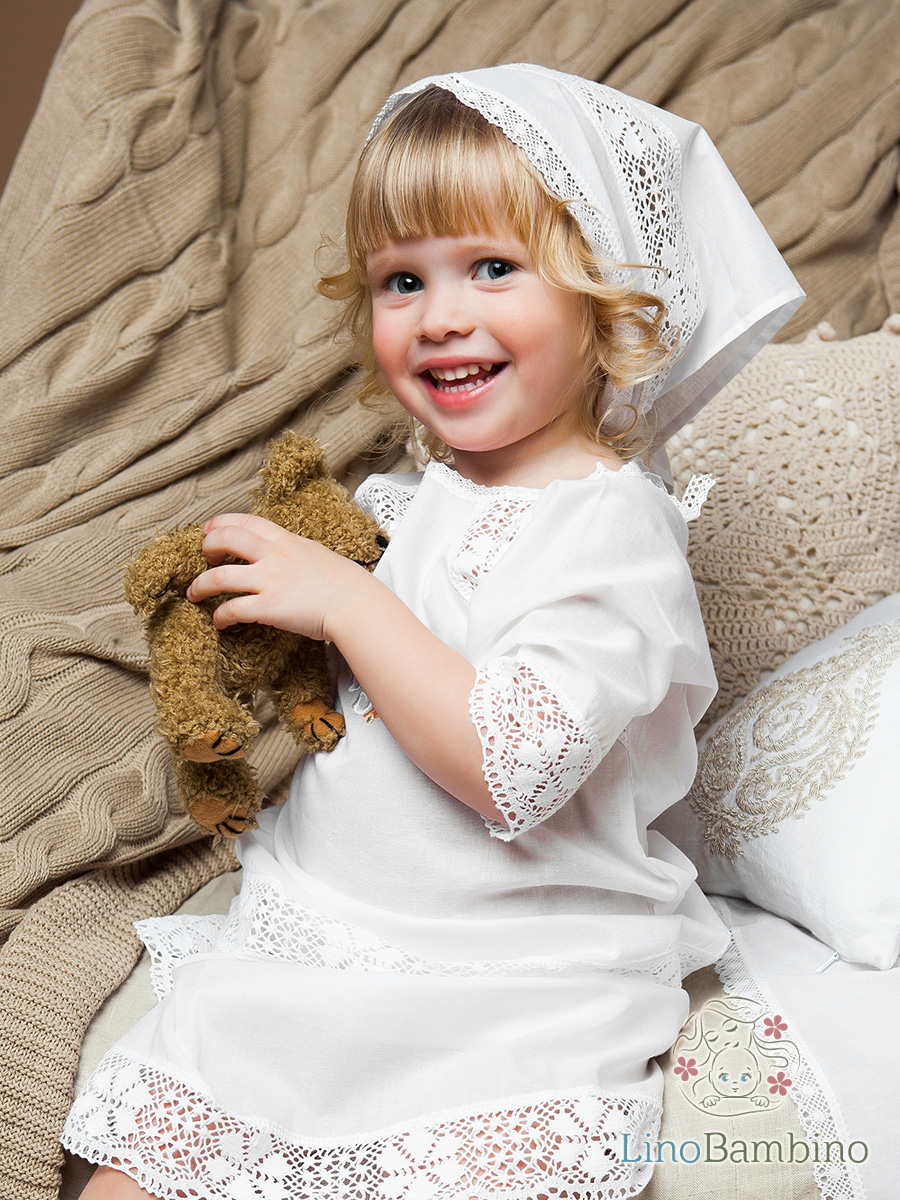 Крестильная рубашка "Ольга" для девочки фото 3