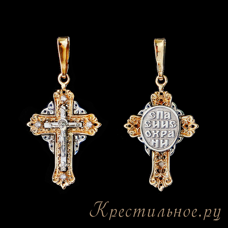 Золотой крестик 20786АКВ фото 5