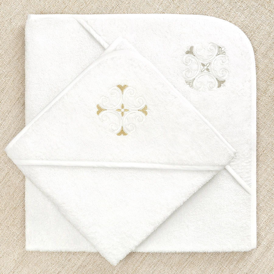 Махровый крестильный уголок с равносторонним крестом фото 3