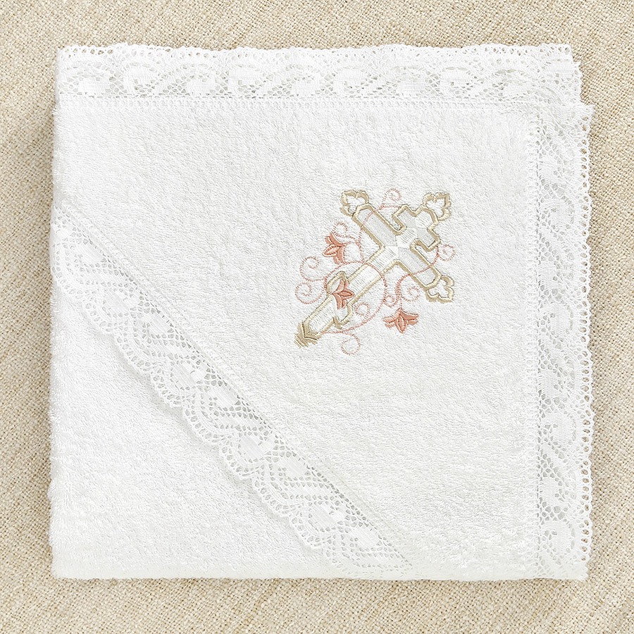 Крестильный набор для девочки "Анна" с полотенцем фото 5