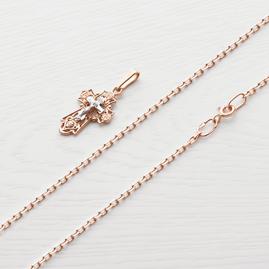 Золотая цепочка "Якорь" 0,6 фото 1