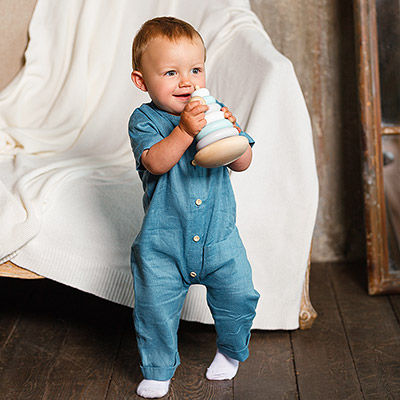 Льняной комбинезон Ветерок горное озеро - миниатюра фотографии товара в каталоге ЛиноБамбино