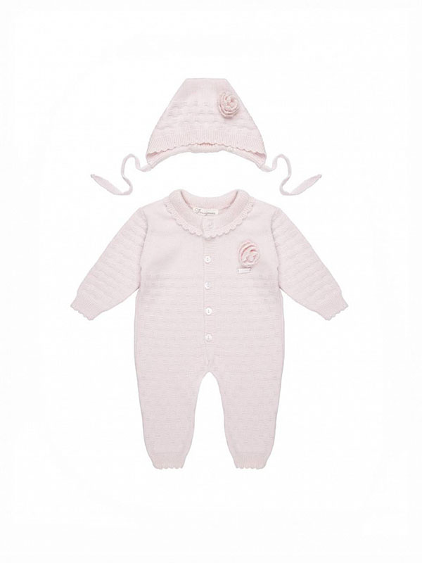 Комплект "Очарование": комбинезон + шапка, розовый фото 2