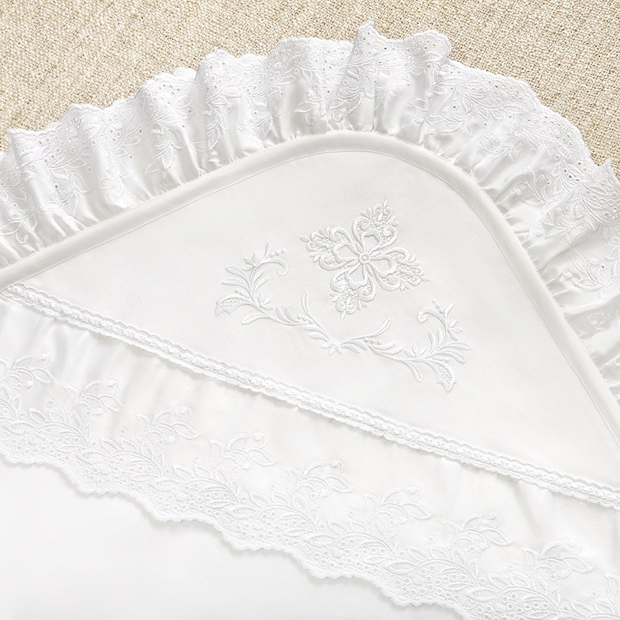 Крестильный комплект "Елена" для девочки с пеленкой фото 8