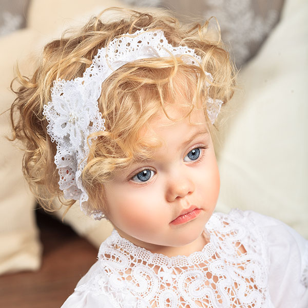 Повязка с кружевным цветком "Катерина" фото 1