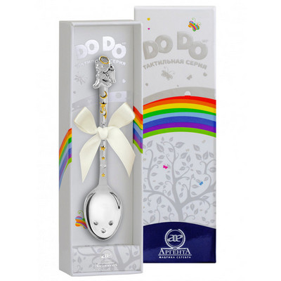 Серебряная тактильная ложка "Ангел"