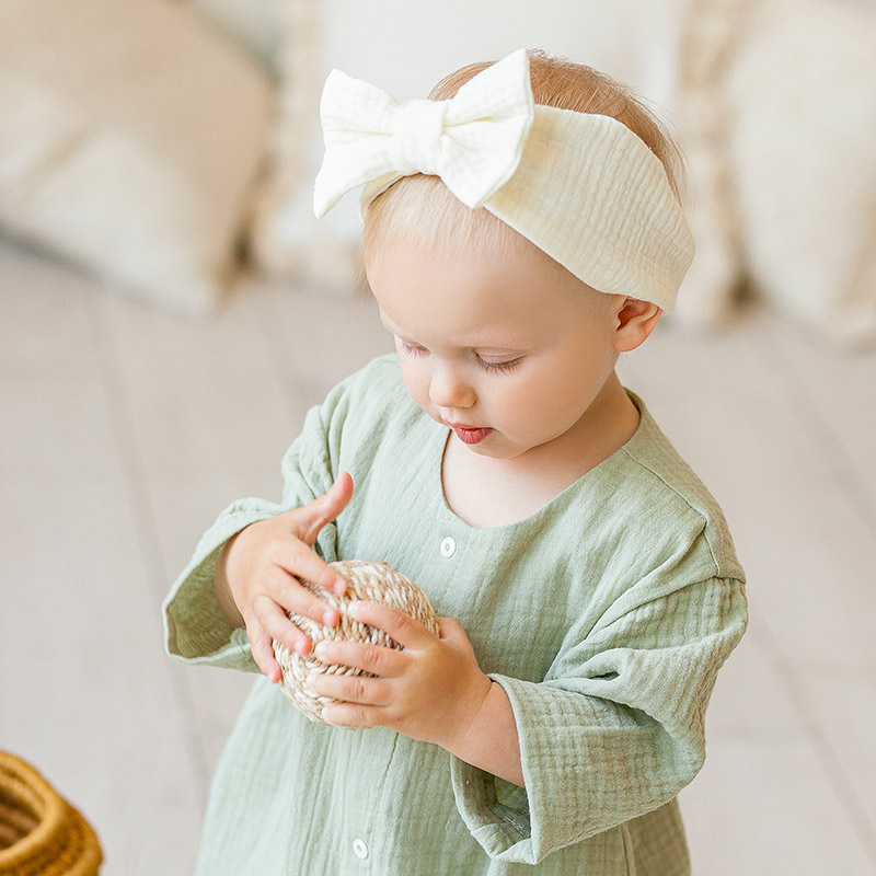 Комбинезон Облачко оливковый из муслина фото 7