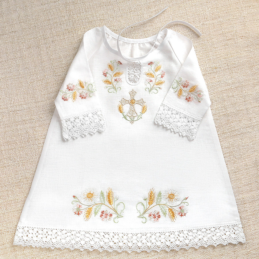 Крестильная сорочка "Василиса" для девочки фото 6