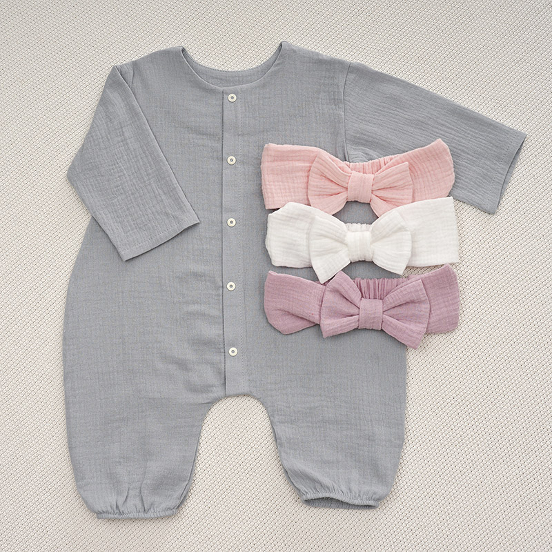 Комбинезон Облачко серый из муслина фото 4