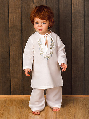 Крестильный костюмчик "Владимир" для мальчика - миниатюра фотографии товара в каталоге ЛиноБамбино