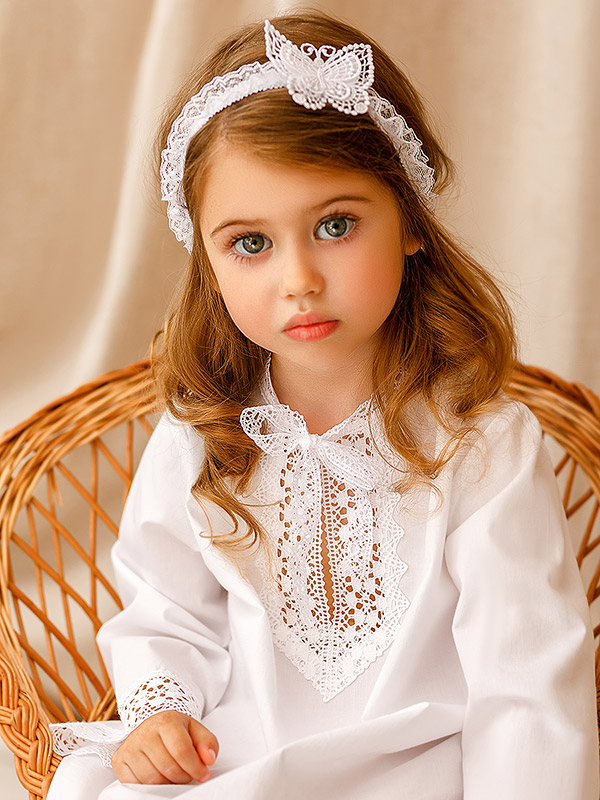 Крестильный набор для девочки "Ирина" с полотенцем  фото 5