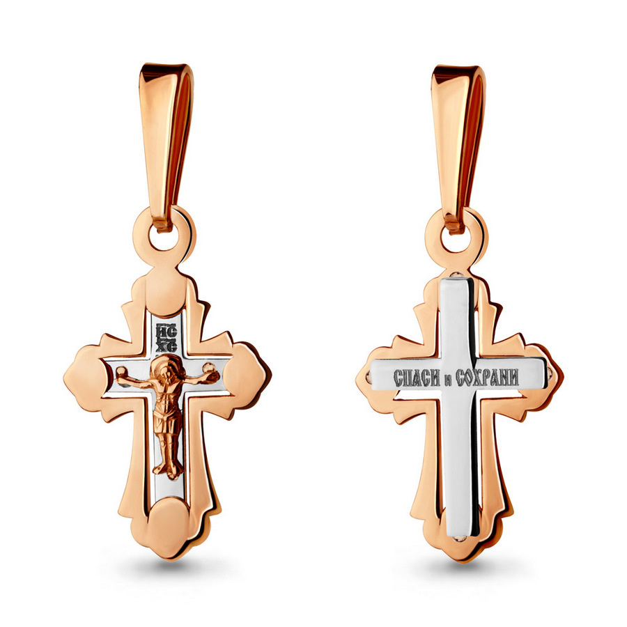 Золотой крестик 14717АКВ фото 1