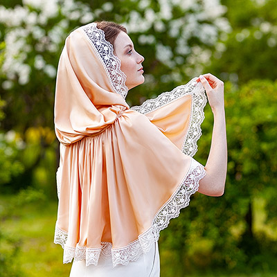 Фото товара "Православная накидка с капюшоном "Мелитина"" из магазина ЛиноБамбино