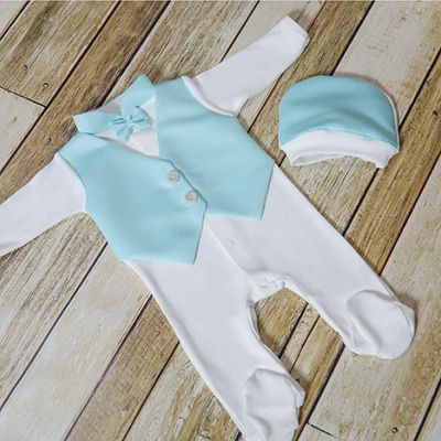 Фото товара "Костюм на выписку мальчика "Джентльмен" тиффани" из магазина ЛиноБамбино