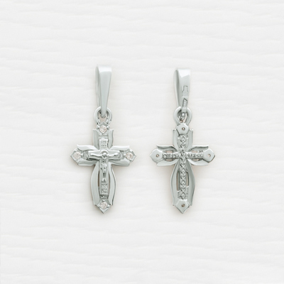 Золотой крестик 20478АКВ - миниатюра фотографии товара в каталоге ЛиноБамбино