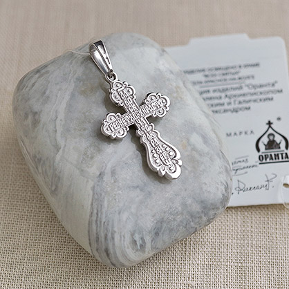 Фото товара "Серебряный крестик 20452АКВ" из магазина ЛиноБамбино