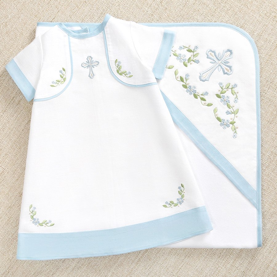 Крестильный комплект "Василёк" для мальчика с крыжмой фото 3