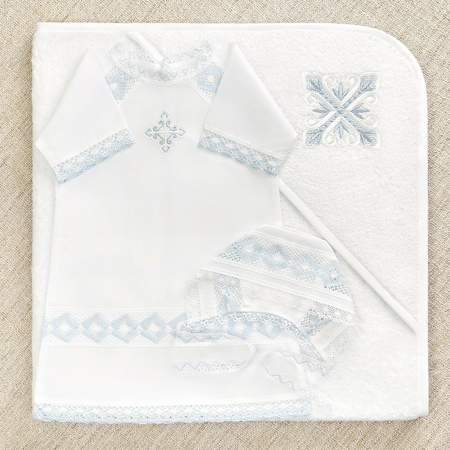 Фото товара "Крестильный набор для мальчика "Александр" с полотенцем" при наведении