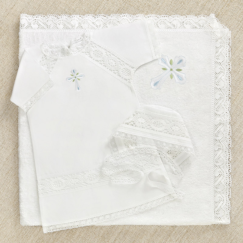 Крестильный набор для мальчика "Алексей" с полотенцем фото 5