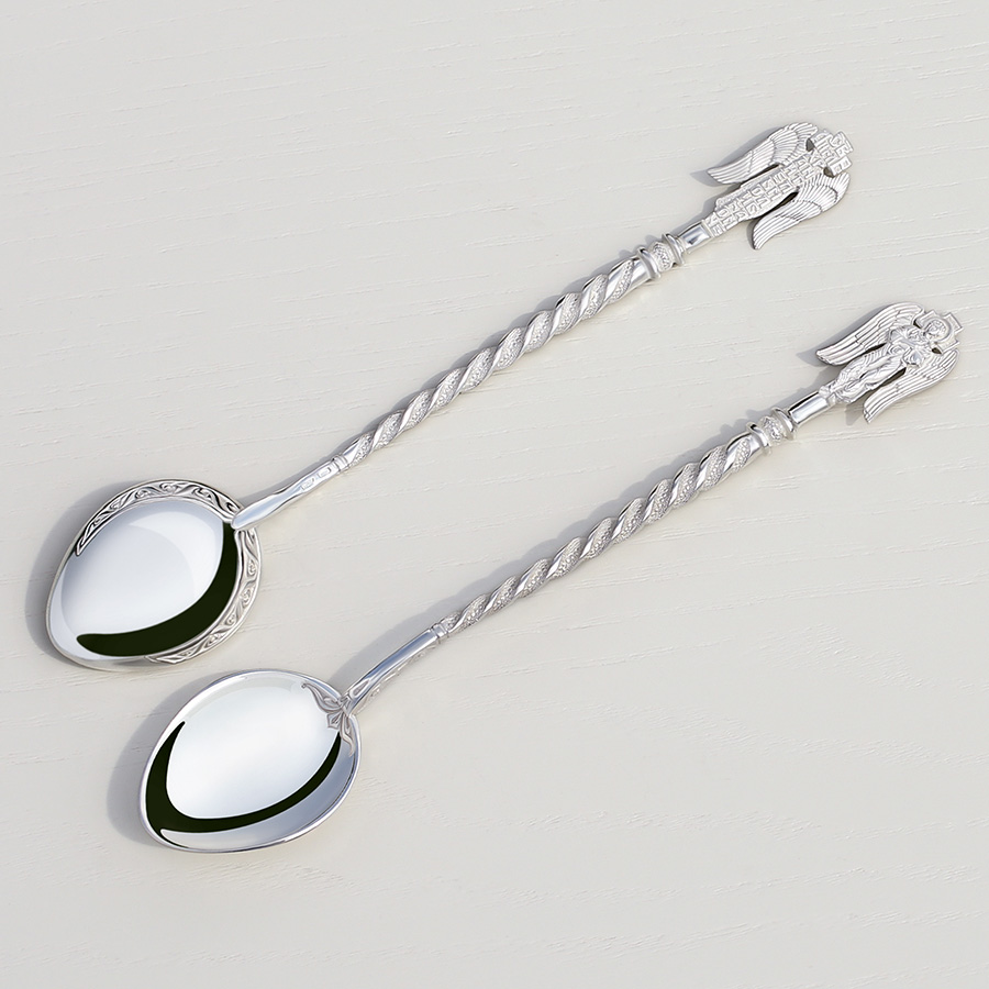 Серебряная ложка  "Ангел-хранитель большой" фото 2