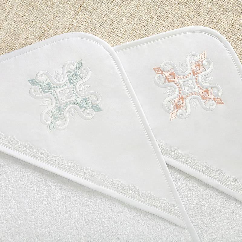 Махровый полотенце с уголком "Крестик с ромбиками" фото 2