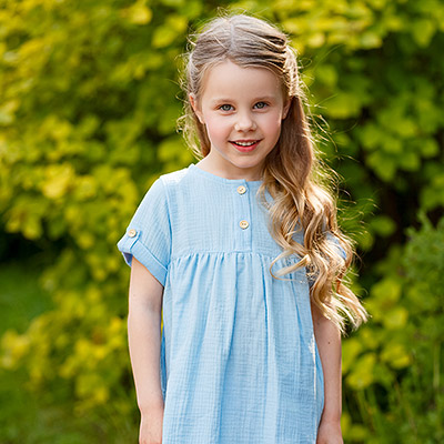 Фото товара "Платье Мечта голубой муслин" при наведении