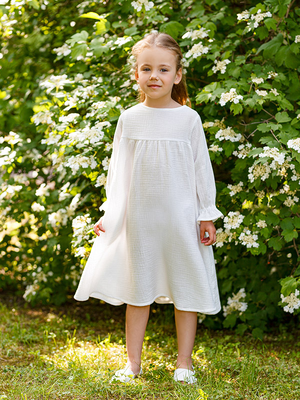 Платье Дымка молочное муслин фото 1