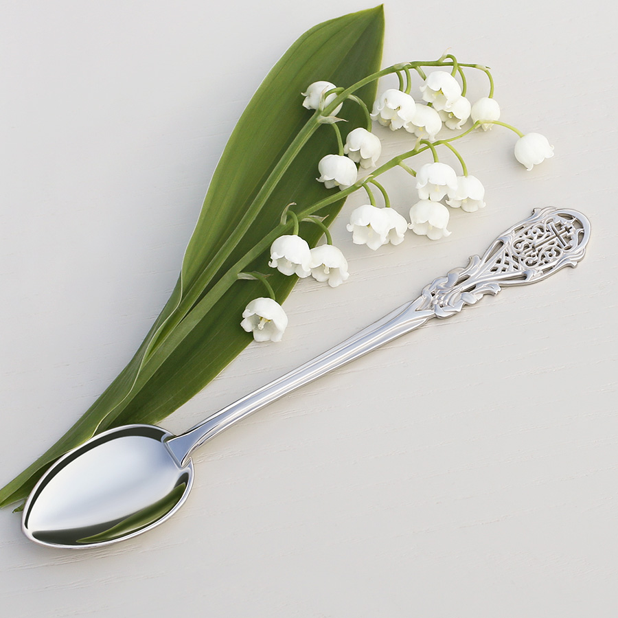 Серебряная ложка "Ажурный крест" фото 2