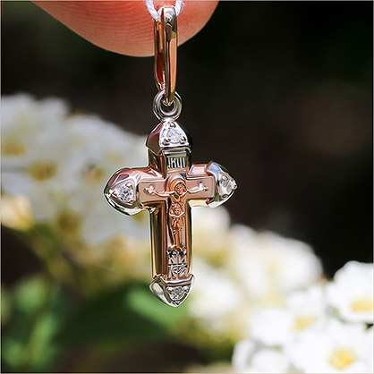 Золотой крестик 922739АКВ фото 2