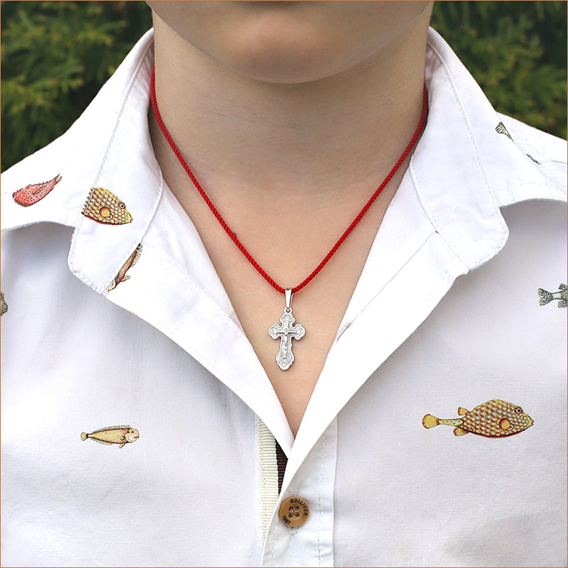 Золотой крестик 11003АКВ фото 3