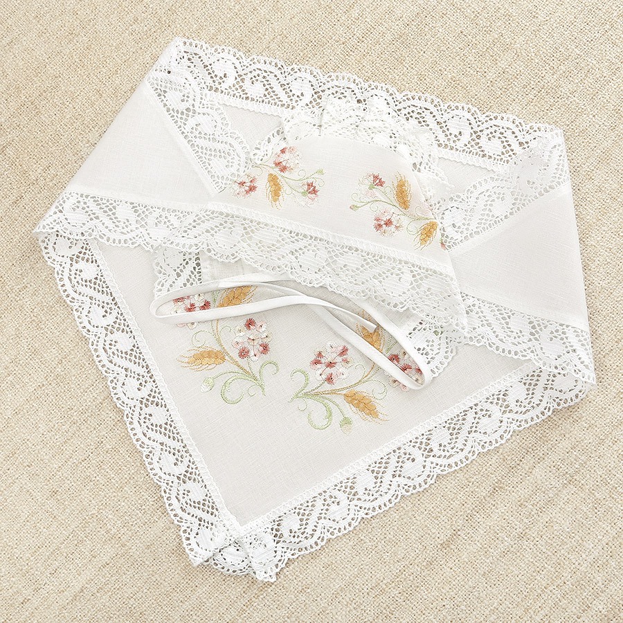 Крестильный набор для девочки "Василиса" с полотенцем фото 14