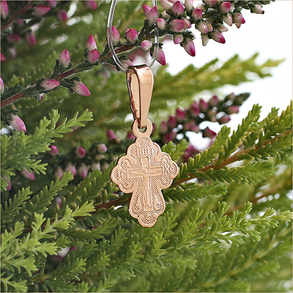 Золотой крестик 12617АКВ фото 1