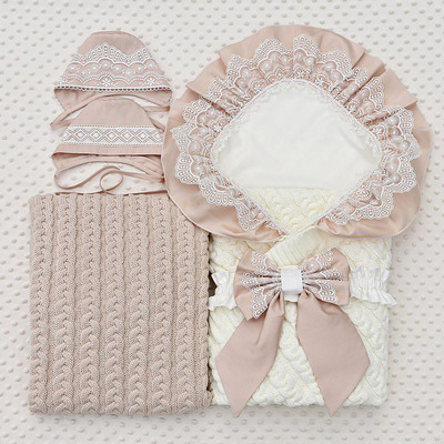 Комплект на выписку "Конфетти" бежевый