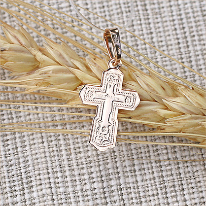 Золотой крестик 10804АКВ фото 4