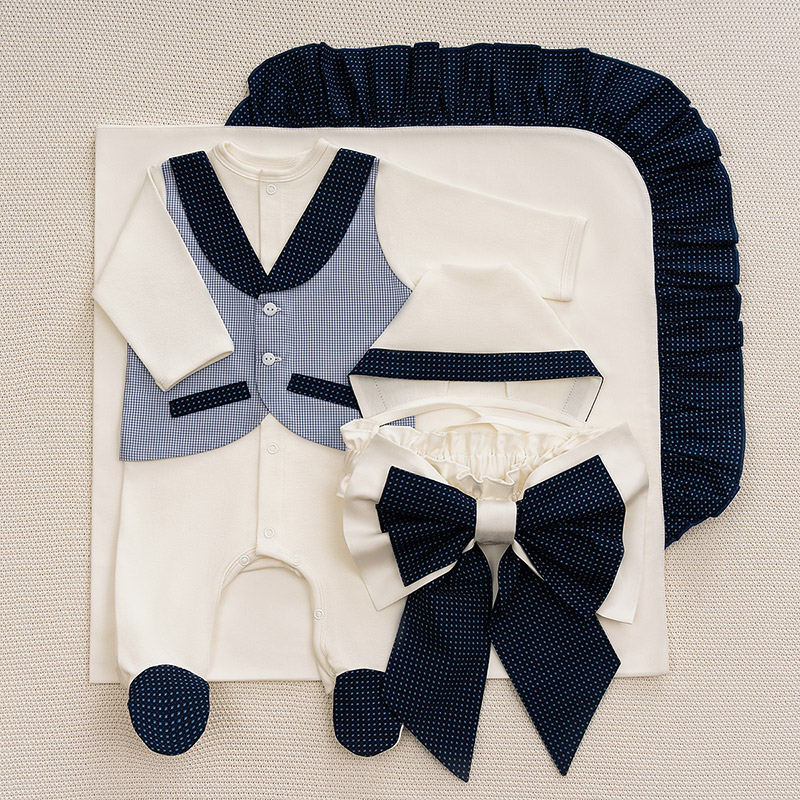 Костюмчик/комплект с уголком Денди клетка фото 7