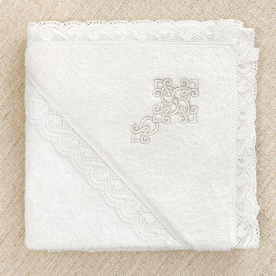 Крестильный набор для девочки "Катерина" с полотенцем фото 8