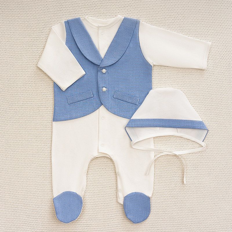 Костюмчик/комплект с уголком Денди озерная рябь фото 2