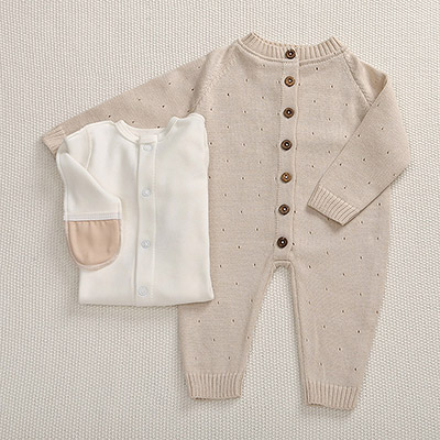 Комбинезон "Капелька" бежевый