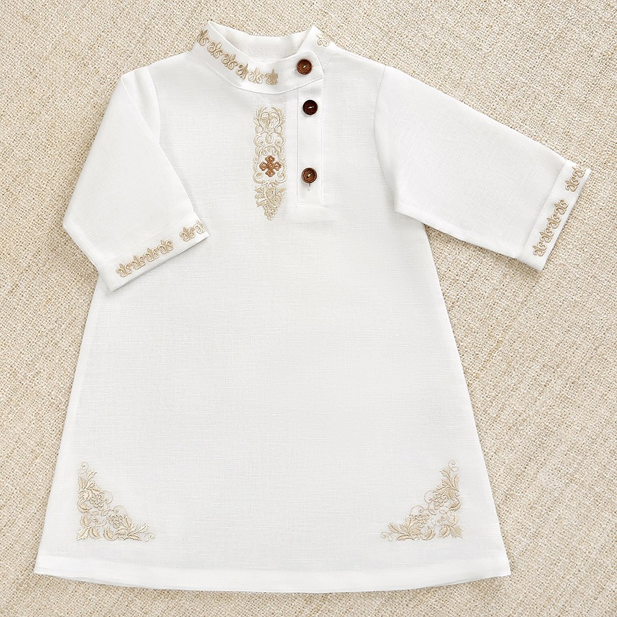 Крестильный комплект "Михаил" для мальчика с пеленкой-крыжмой фото 7