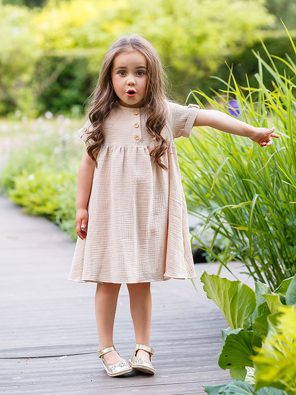 Платье Мечта бежевое муслин фото 1