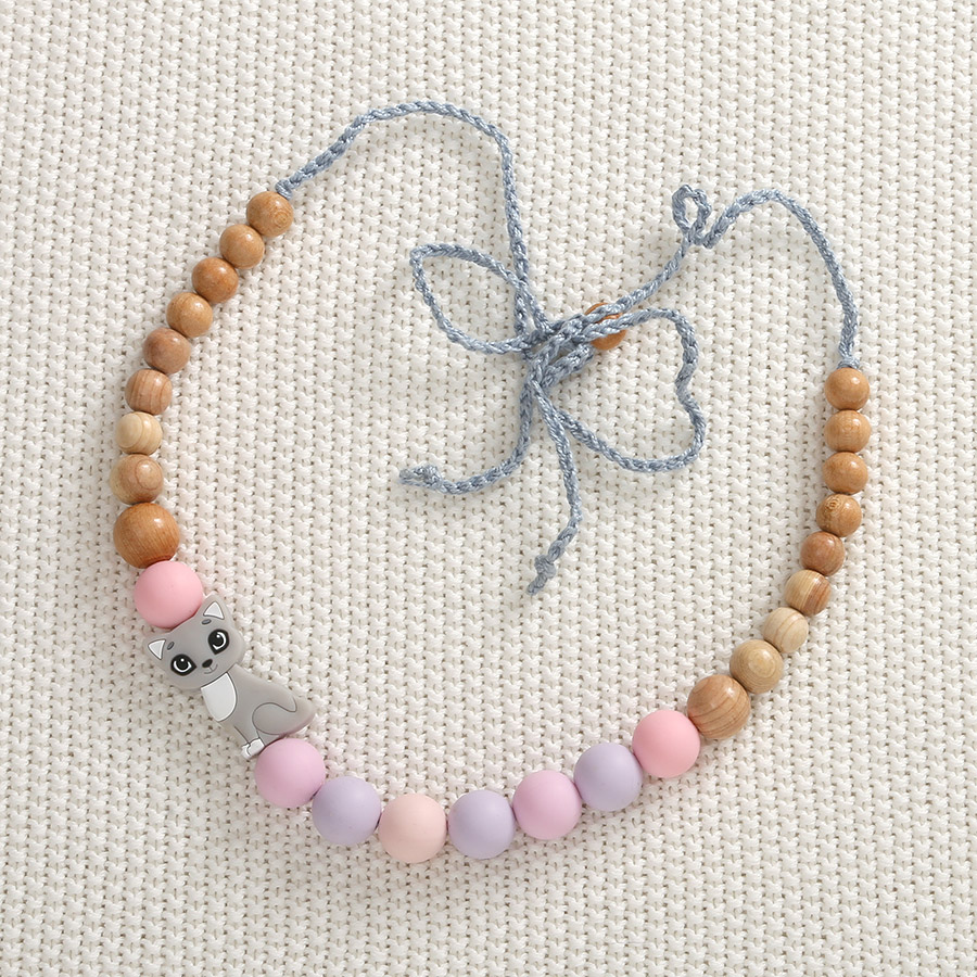 Слингобусы Серый Котик силиконовые фото 1