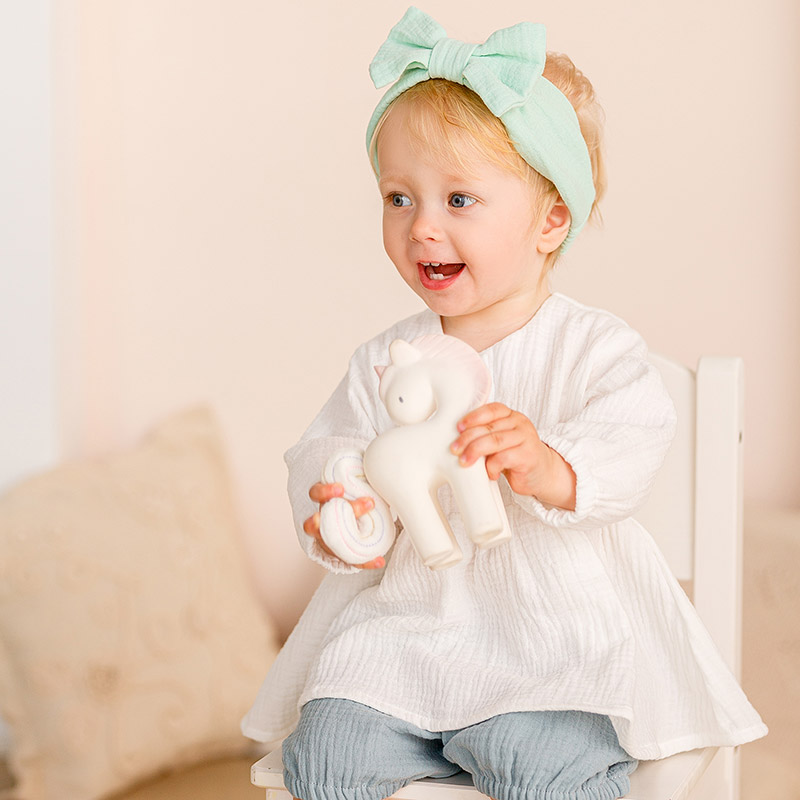 Костюмчик из муслина Дуэт цунами-молочный для девочки фото 5